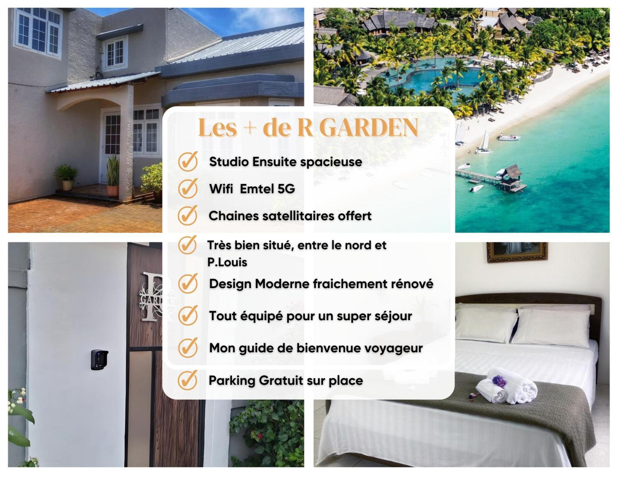 R Garden Villa Au Calme De Baie Du Tombeau, Appartement Familiale De 3 Chambres Et Cuisine エクステリア 写真